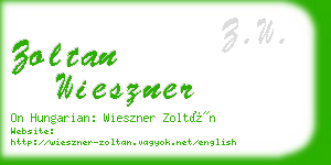 zoltan wieszner business card